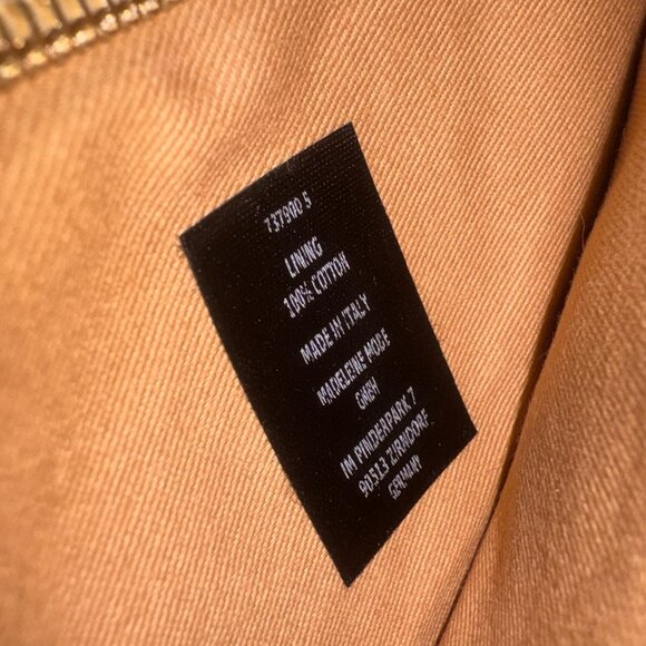 Madeleine Mode Italian Cream Crocodile Leather Shoulder Gold Chain Hardware NWOT - Picture 7 of 12